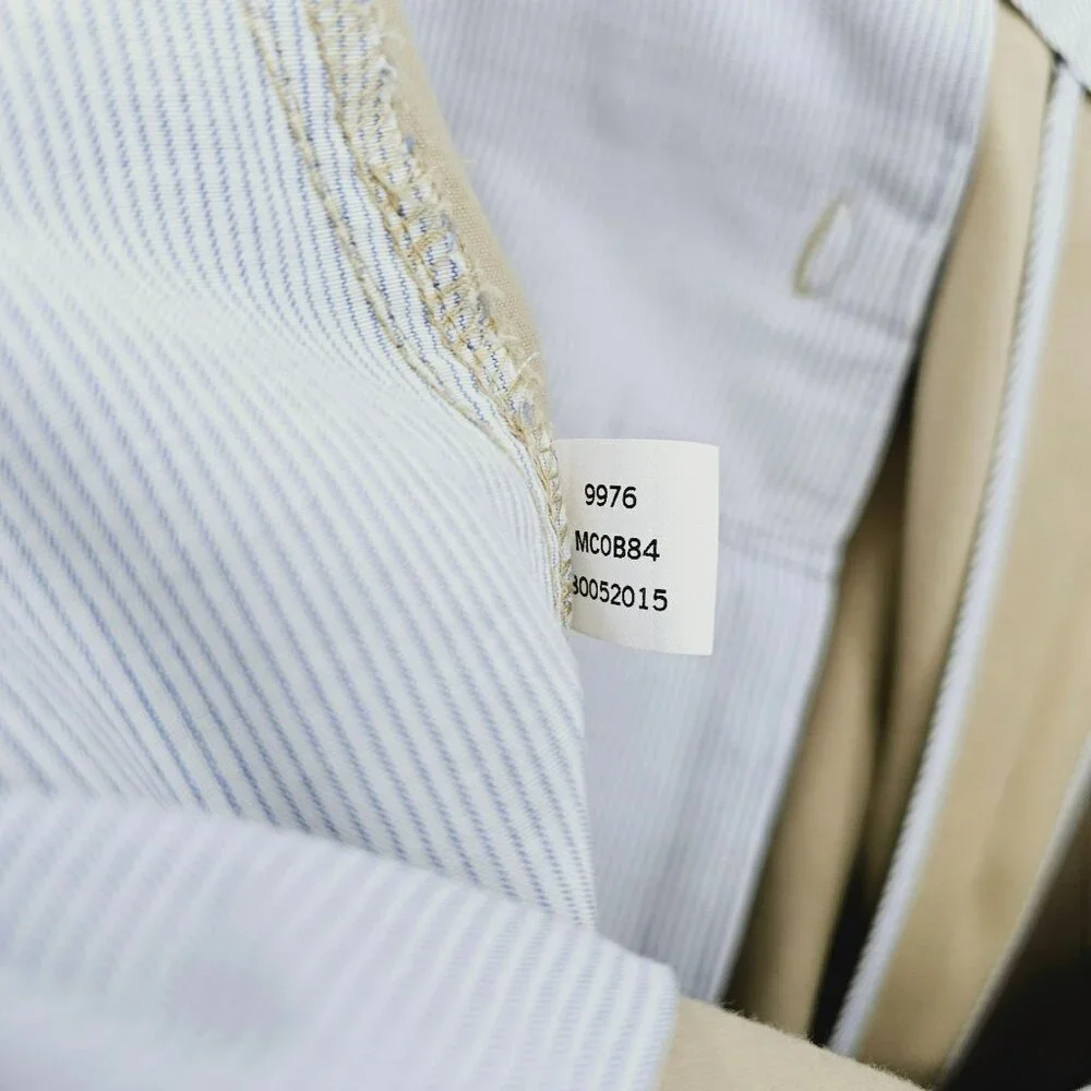 Peter Millar Khaki Pants 40 Raleigh Washed Twill Flat Front Pima Cotton Cuffed